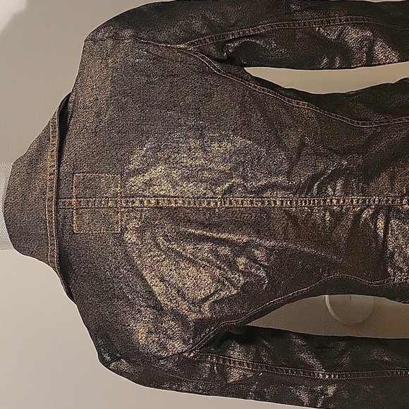 Rock & Republic Women's Foil Denim Motorcycle Jacket, Size: S - Picture 9 of 10